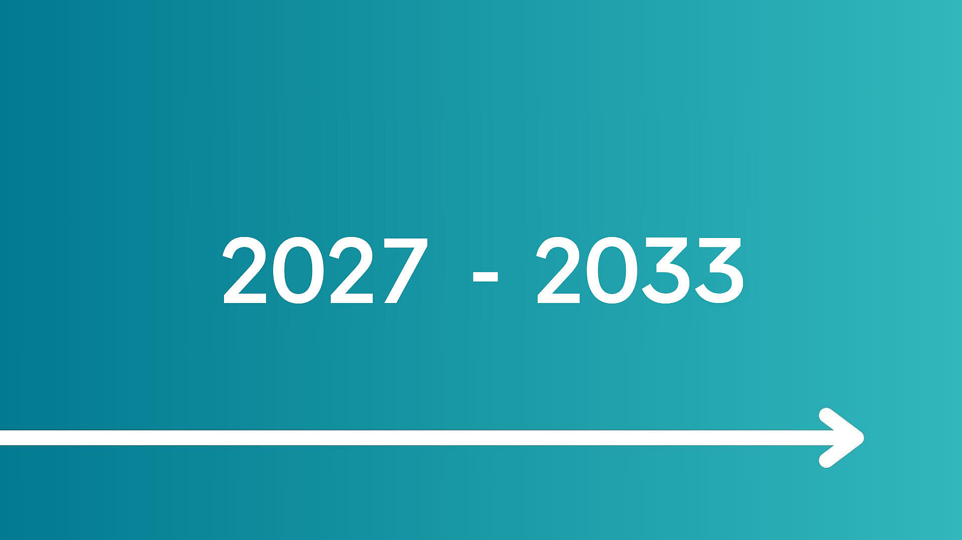 Zeitraum 2025 bis 2029 mit Pfeil als Symbol für zukünftige Entwicklung
