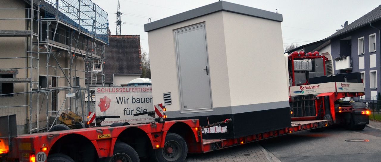 Anlieferung Technikgebäude in Kleinkems