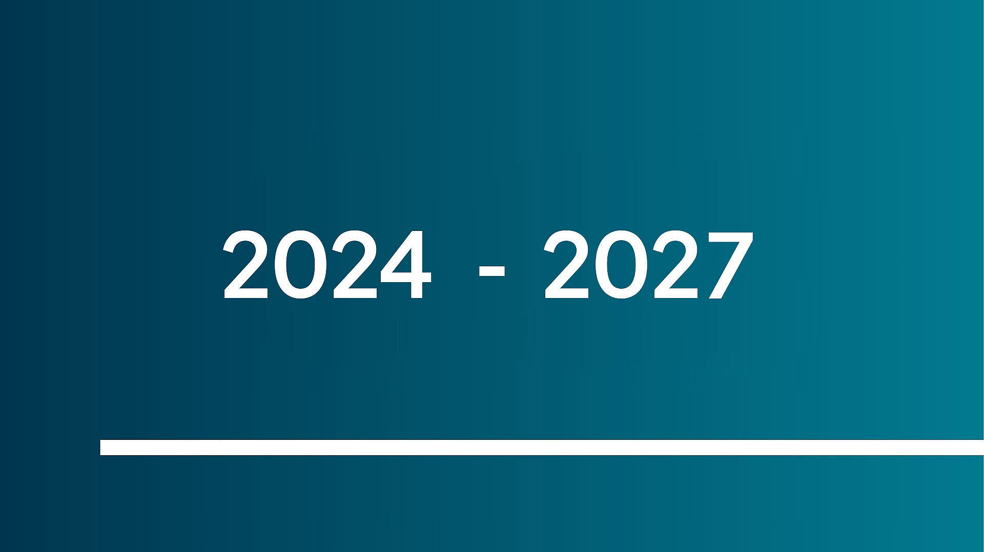 Zeitraum 2024 bis 2025 als Fortschrittsanzeige mit Linie